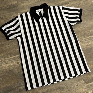 Vintage Teamwork Athletic Apparel Referee Uniform Shirt 1/4 Zip‎ Men XL USA Made